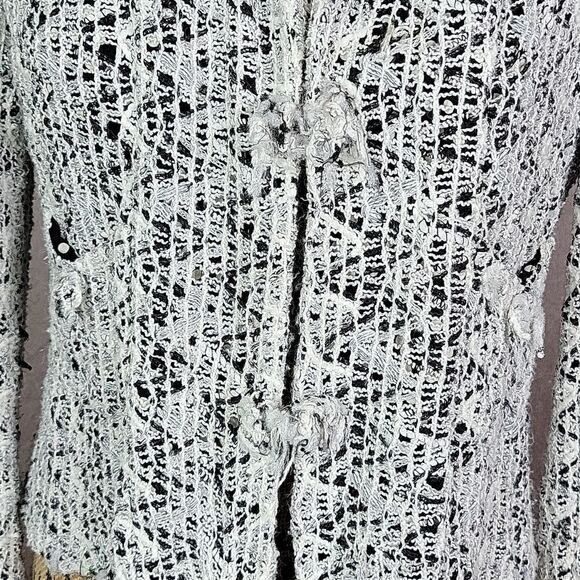 ANNE KLEIN NEW YORK Open Weave Crochet Silk Jacket  Size‎ 4 - Picture 3 of 11